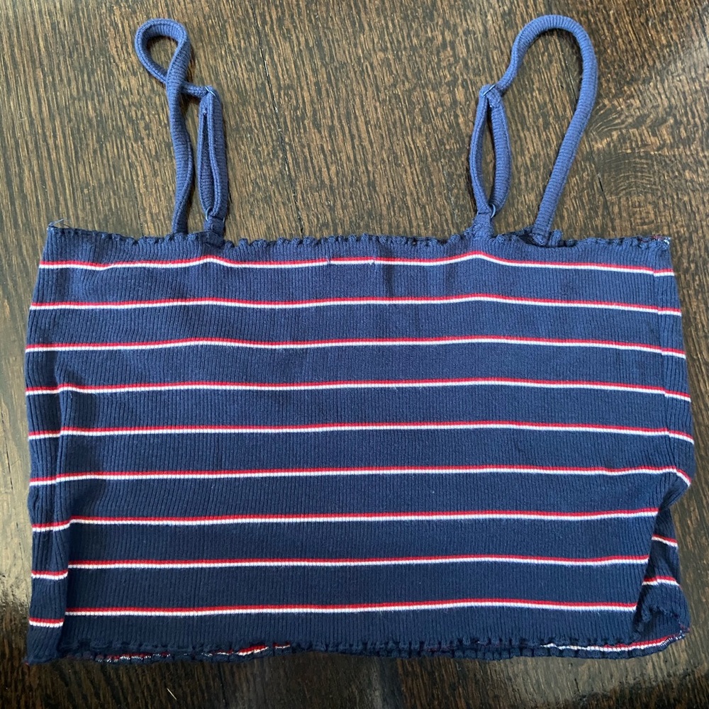 Garage navy tank top